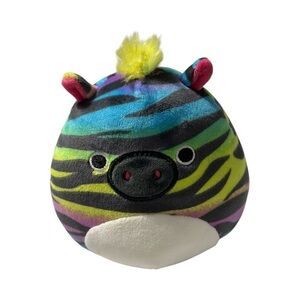 Squishmallow Safiyah Rainbow Neon Zebra 🦓 Black Stripes